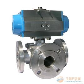 قیمت خوب Small Three-Way Ball Power Station Valve With Pneumatic Actuator آنلاین