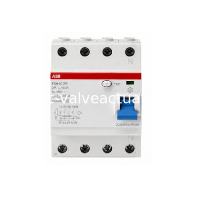 قیمت خوب ABB 2CSF204401R1950 F204 A-125/0.03 AP-R قطع کننده جریان باقیمانده 125A 4 قطب آنلاین